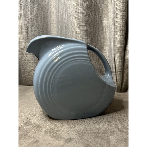 Fiesta Homer Laughlin Fiesta Ware Periwinkle Blue Disc Pitcher Retired Color 70s - Picture 5 of 9